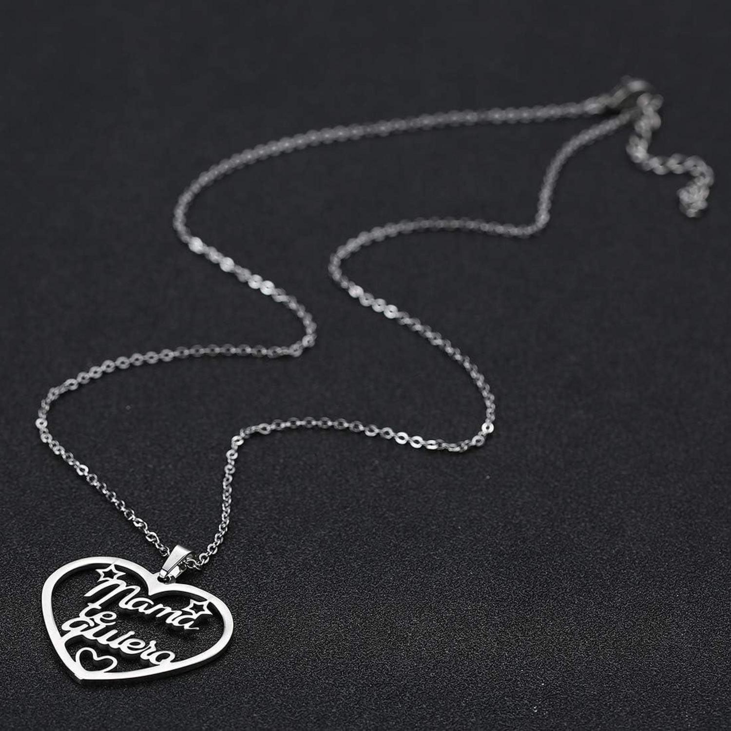 Mama Geschenk Kette Herz Halskette Muttertag Silber Gold EDELSTAHL 50cm
