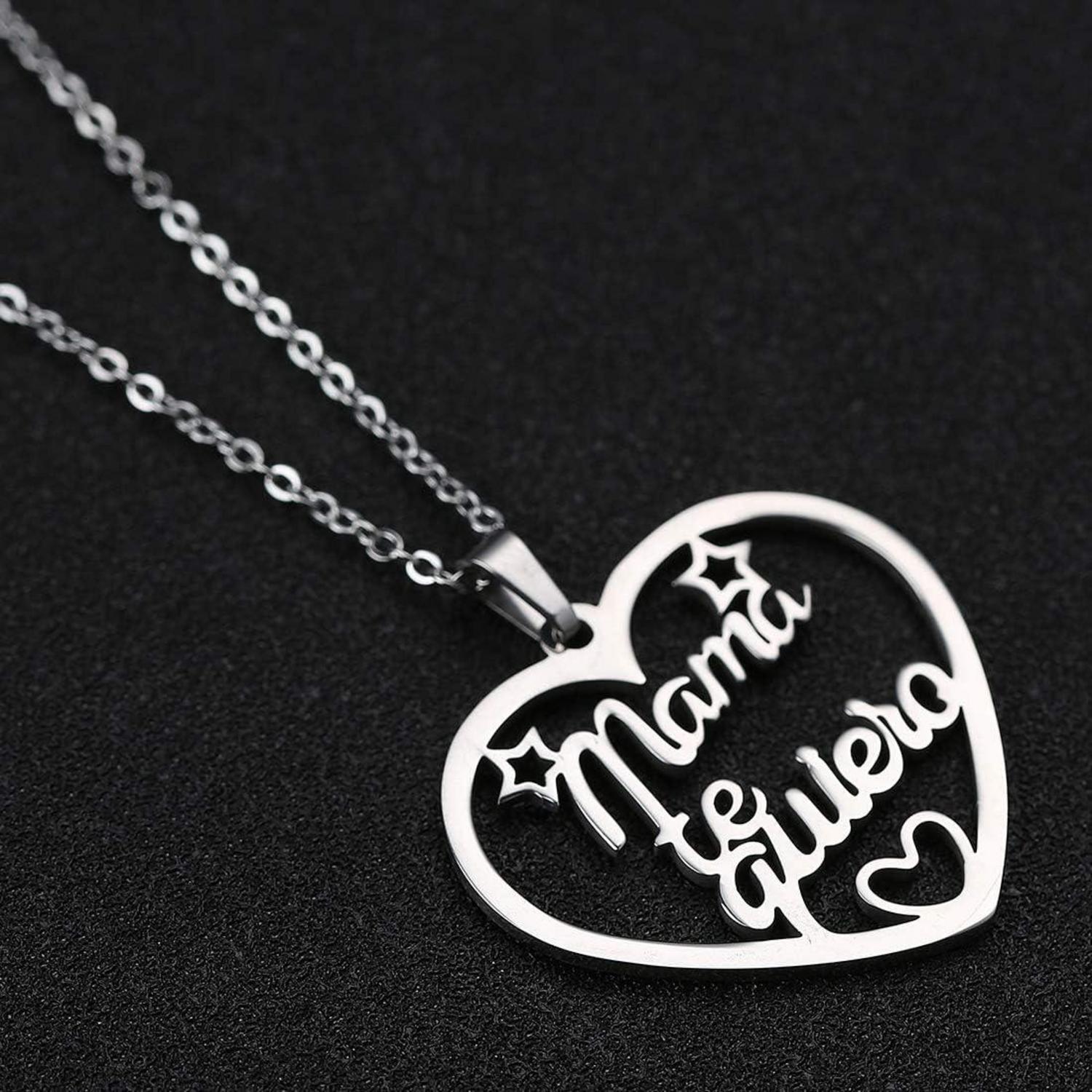 Mama Halskette Lebensbaum Anhänger Muttertag Geschenk Gold/Silber 50cm RWQIAN