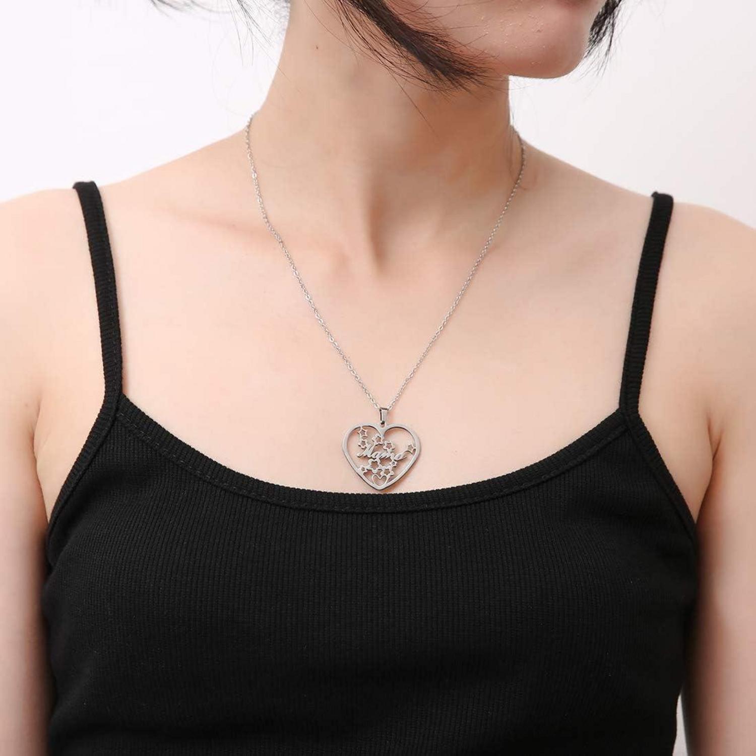 Mama Kette Herz Lebensbaum Anhänger Muttertag Geschenk