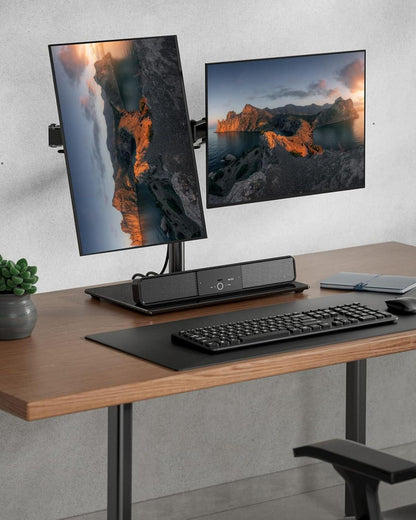 Dual Monitor Halterung für 13-32 Zoll Bildschirme Schwenkung Drehung VESA