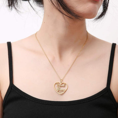 Mutter Plot Geschenk Mama Kette Herz Anhänger Gold/Silber