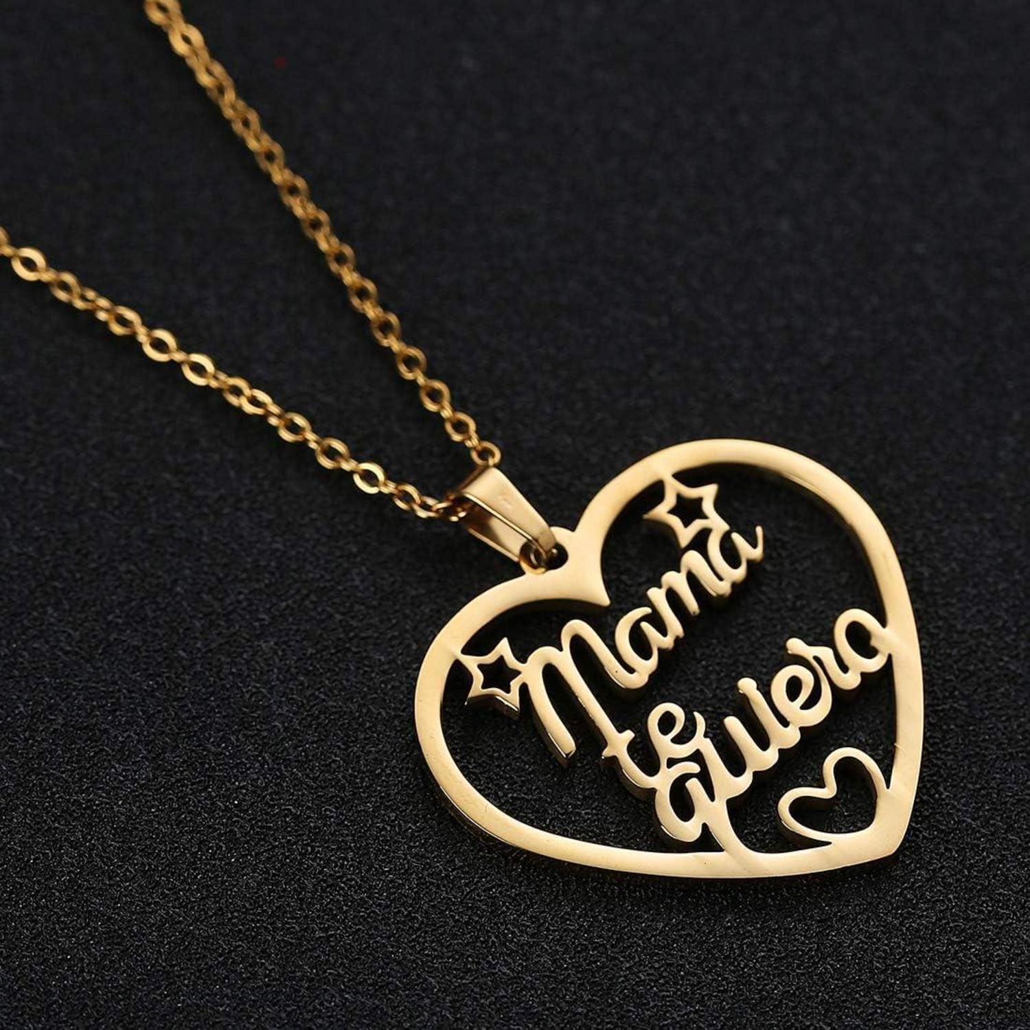 Mama Kette Herzanhänger Lebensbaum Muttertag Geschenk 45+5cm