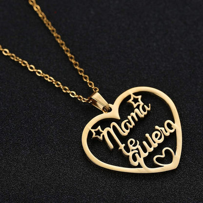 Mama Kette Herzanhänger Lebensbaum Muttertag Geschenk 45+5cm