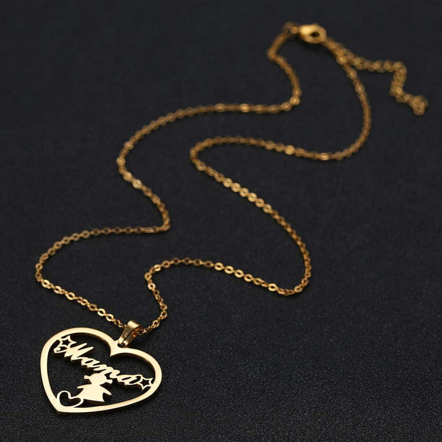 RWQIAN Mutter Plot Geschenk Mama Kette Lebensbaum Anhänger 45+5cm Gold/Silber