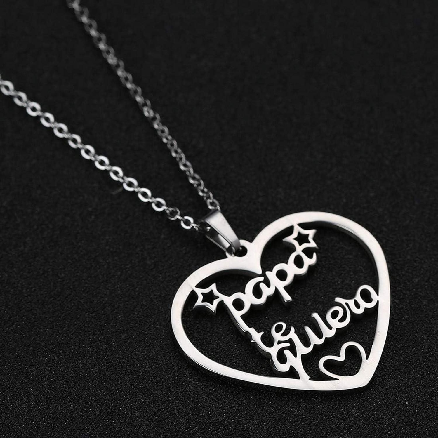 Mama Herz Lebensbaum Anhänger Halskette Geschenk 45+5cm Gold Silber
