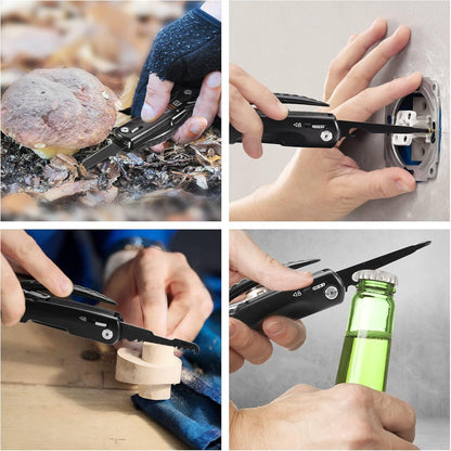 BIIB Multitool Hammer 12-in-1 Camping Geschenk für Männer