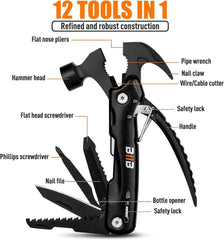 BIIB Multitool Hammer 12-in-1 Camping Geschenk für Männer