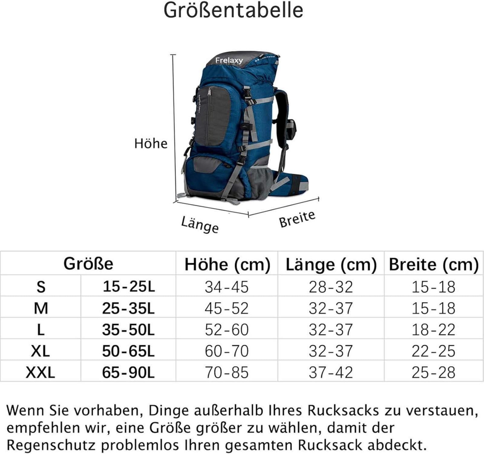 Regenschutz für Rucksäcke Schulranzen 15-90L Wasserdichter Regenhülle