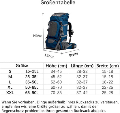 Regenschutz für Rucksäcke Schulranzen 15-90L Wasserdichter Regenhülle