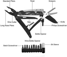 RoverTac Multitool Schwarz 18-in-1 Werkzeug Set mit