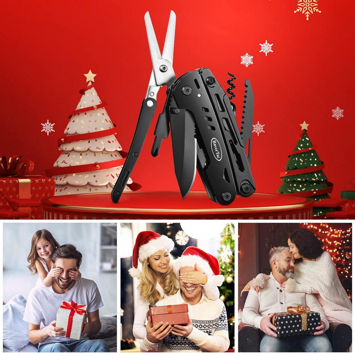 Multitool Taschenmesser 18 in 1 Werkzeug Camping Schwarz
