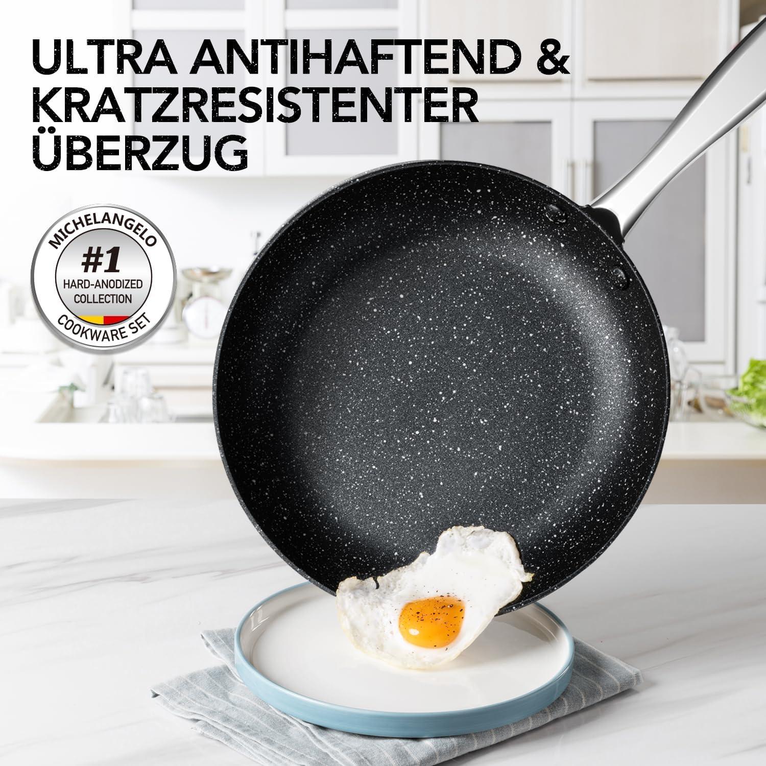 Induktionsgeeignetes Kochtopf Set 10-teilig mit Siebdeckel