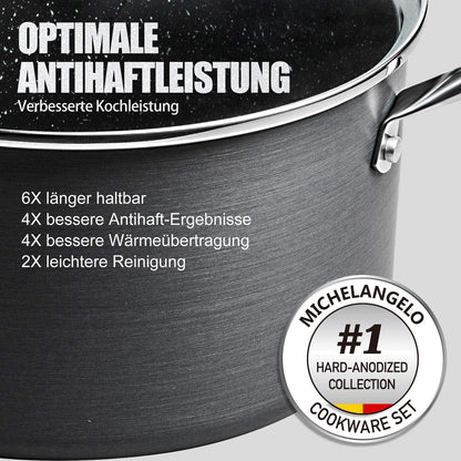 Kochtopf Set 10-teilig mit Siebdeckel und Induktion