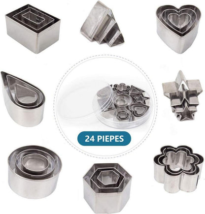 Ausstechformen-Set 24tlg. Mini Edelstahl Fondant Backen DIY