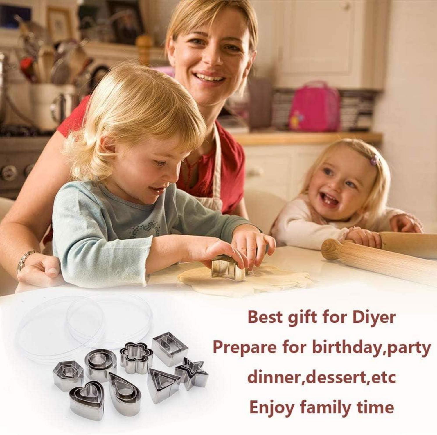 Ausstechformen-Set 24 Stück Edelstahl für Fondant DIY Backen