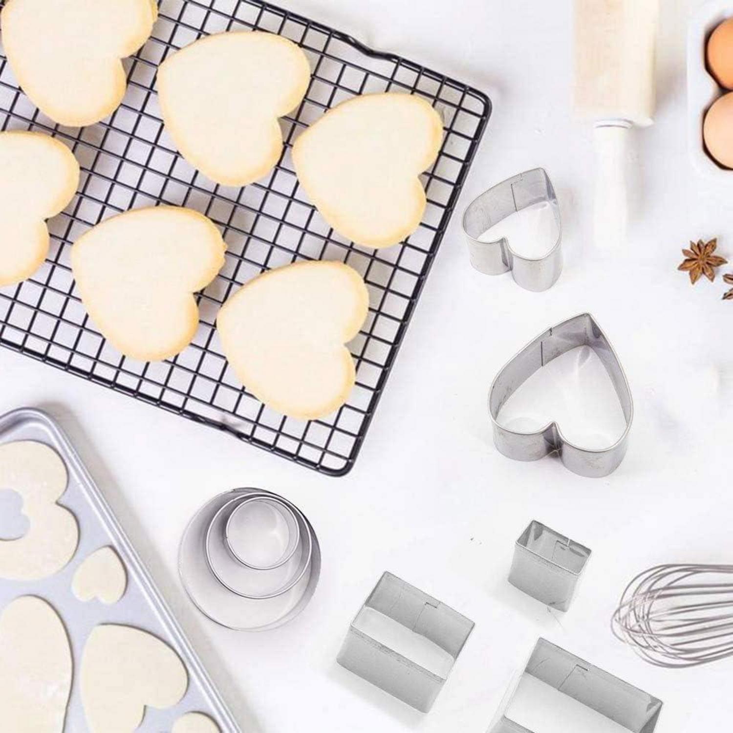 24 Mini Ausstechformen Set Edelstahl Fondant Backen DIY Bake Cookie Cutters