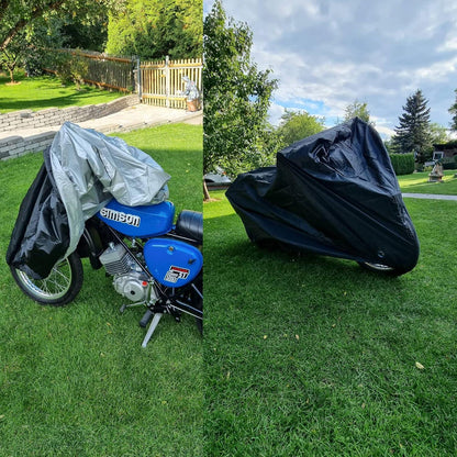Motorradabdeckung XXL Staubdicht Wasserdicht 190T Oxford Stoff Schwarz