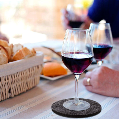 Untersetzer Gläser Filzuntersetzer Rund 12er Set mit Halter