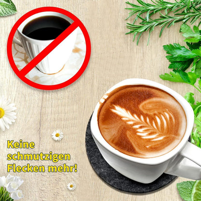 Untersetzer Gläser Filzuntersetzer Rund 12er Set mit Halter