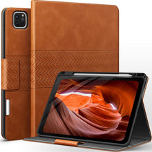 iPad Pro 11 Hülle mit Stifthalter PU Leder Auto Sleep/Wake Braun