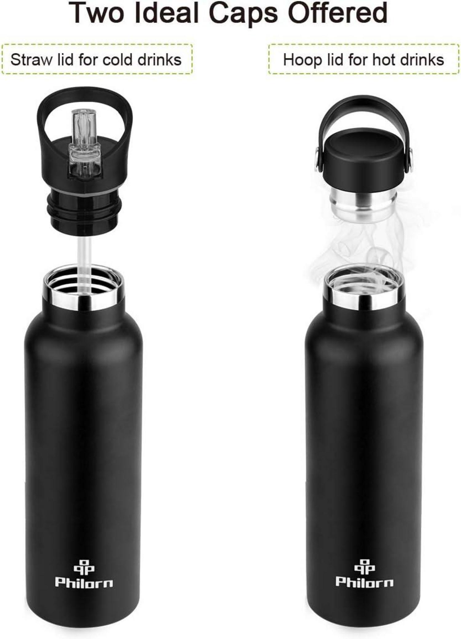 Philorn Trinkflaschen 1000ML Edelstahl Isolierflasche