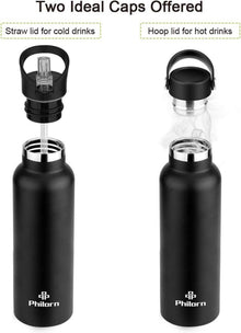 Philorn Trinkflaschen 1000ML Edelstahl Isolierflasche