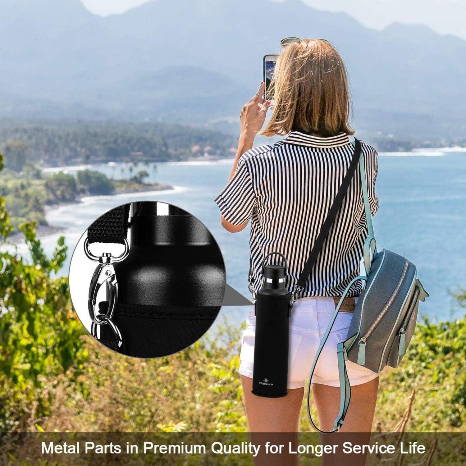 Trinkflasche 1000ML Thermosflasche Rostfreier Stahl Isolierflasche 12h