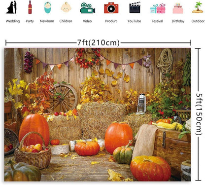 RUINI Herbst-Holztafel Hintergrund 2,1 x 1,5 m für Babyparty