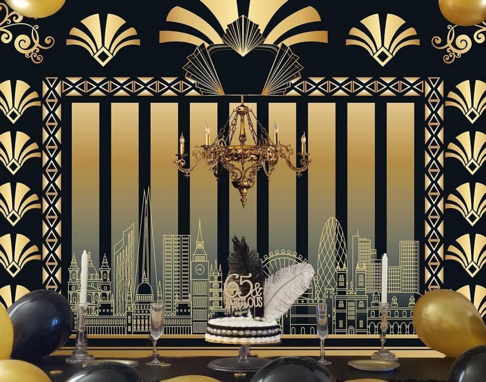 RUINI 20er Jahre Great Gatsby Motto Party Hintergrund