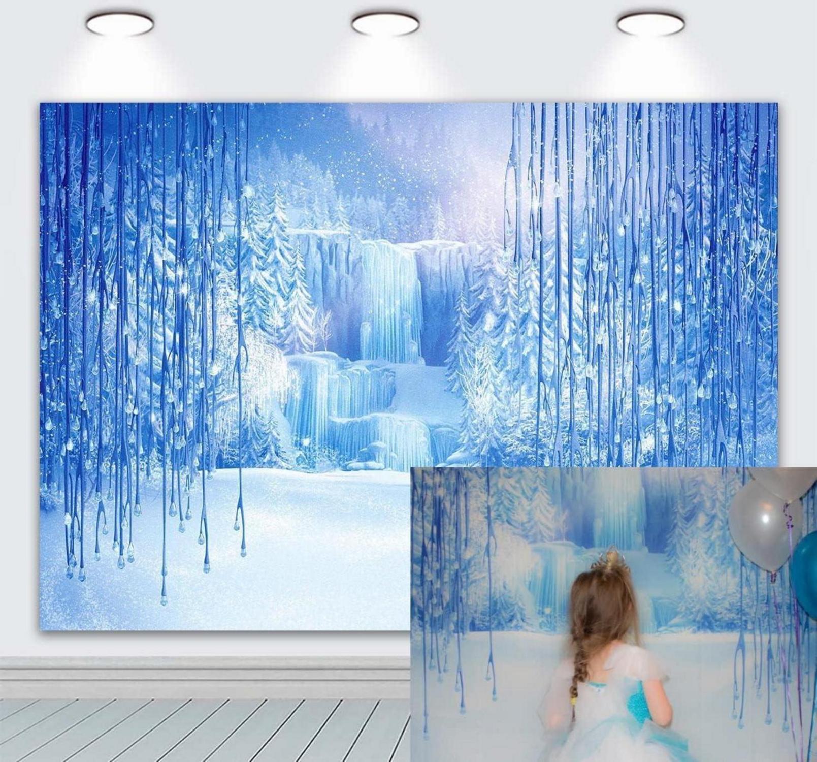 Winter Schnee Eiskristall Party Dekoration Fotostudio Hintergrund