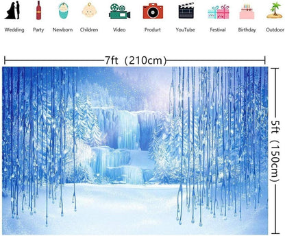 Winter Schnee Eiskristall Party Dekoration Fotostudio Hintergrund