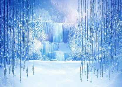 Winter Schnee Eiskristall Hintergrund Party Deko Fotostudio Props 2,1x1,5m