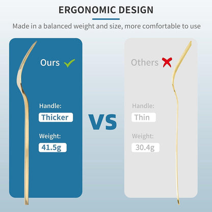 Velaze 30-teiliges Besteckset Edelstahl 18/10 Gold