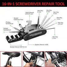 Fahrrad Reparatur Set 16-in-1 Multitool Satteltasche