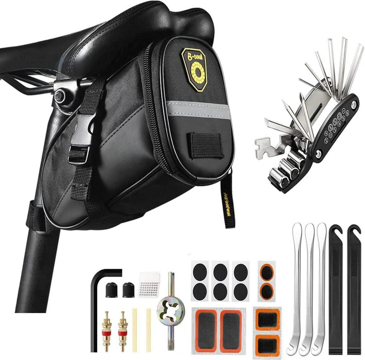 Fahrrad Reparatur Set 16-in-1 Multitool Satteltasche