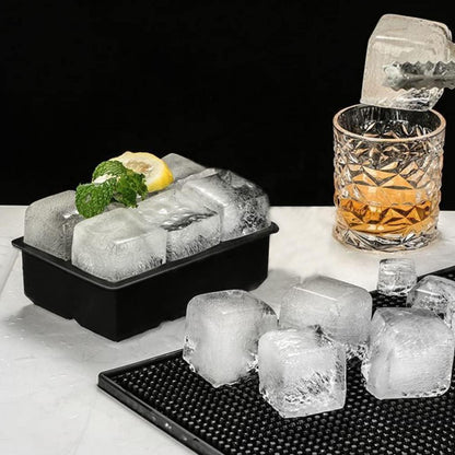 XXL Silikon Eiswürfelform mit Deckel für Whisky Cocktails