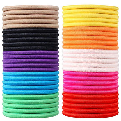 Elastische Haarbänder 50 Stück Haargummis Pferdeschwanz-Halter 4 mm