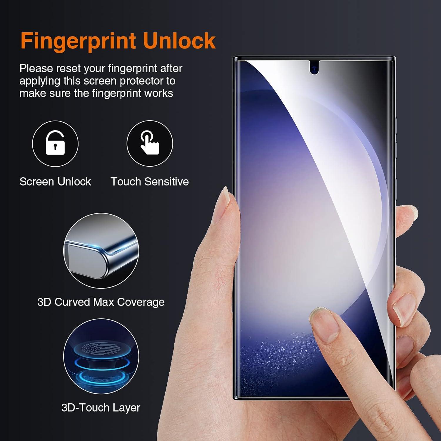 Samsung Galaxy S23 Ultra TPU Schutzfolie & Panzer Glas - 4-teiliges Set