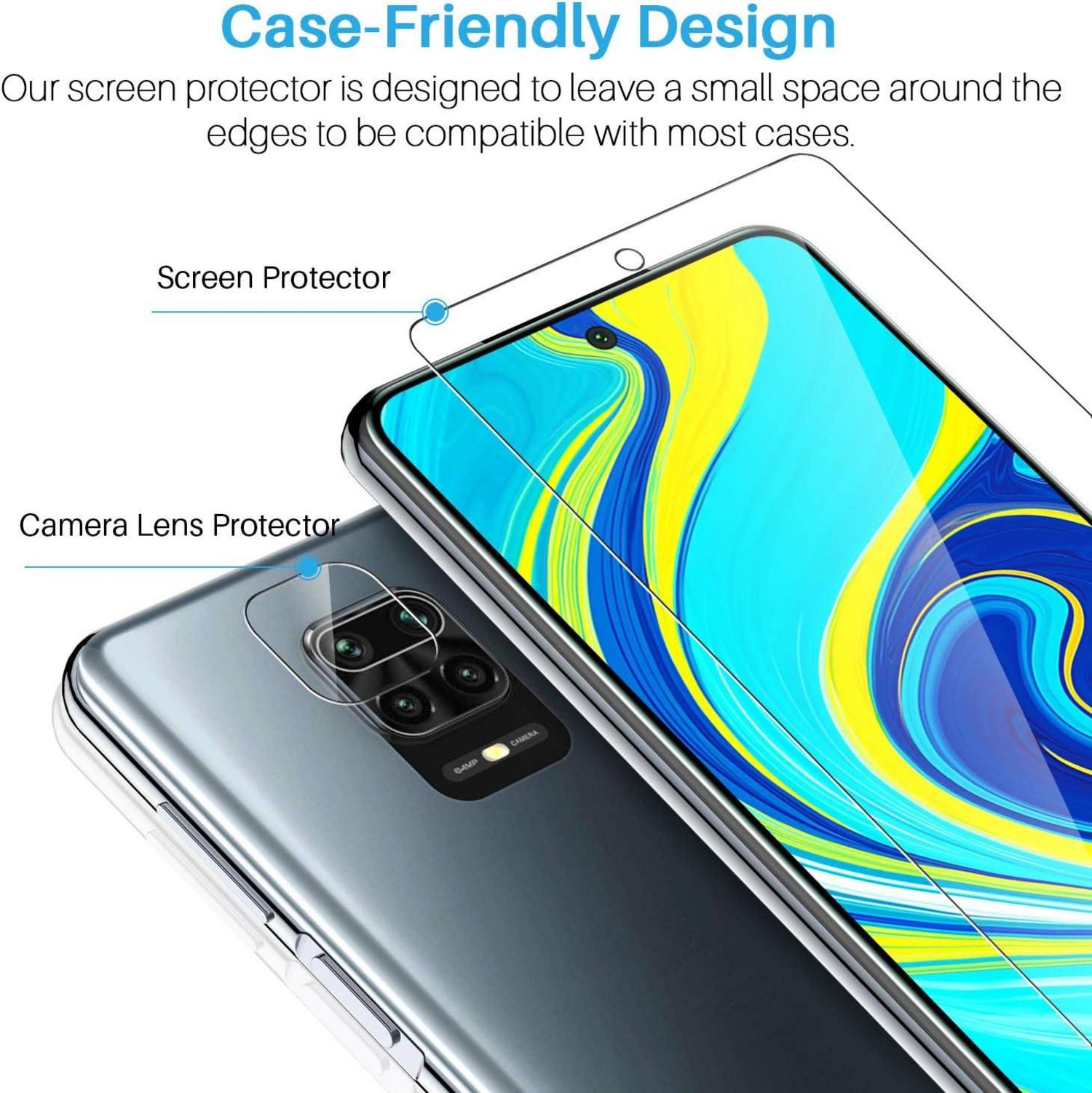 Schutzfolie für Xiaomi Redmi Note 9 Pro 9s 9H Härte 3 Stück