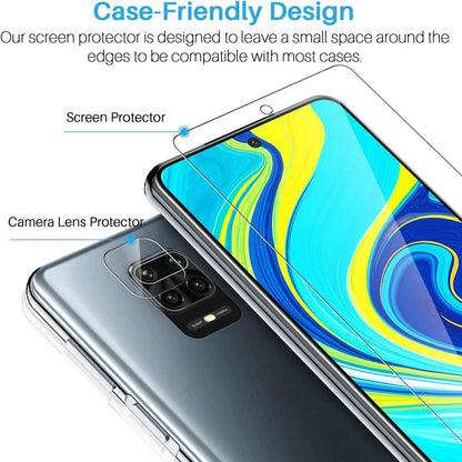 Schutzfolie für Xiaomi Redmi Note 9 Pro 9s 9H Härte 3 Stück