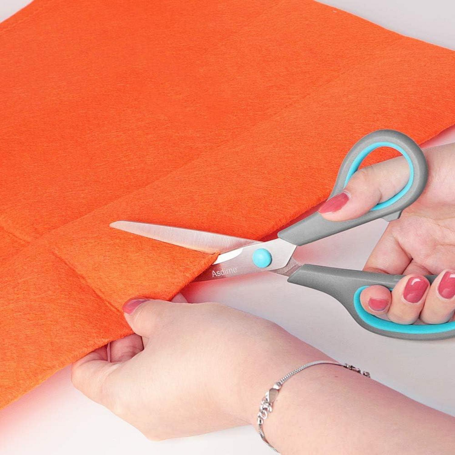 Schere, rostfreier Stahl, weicher Griff, Haushalt Büro Schule, 4 Stück