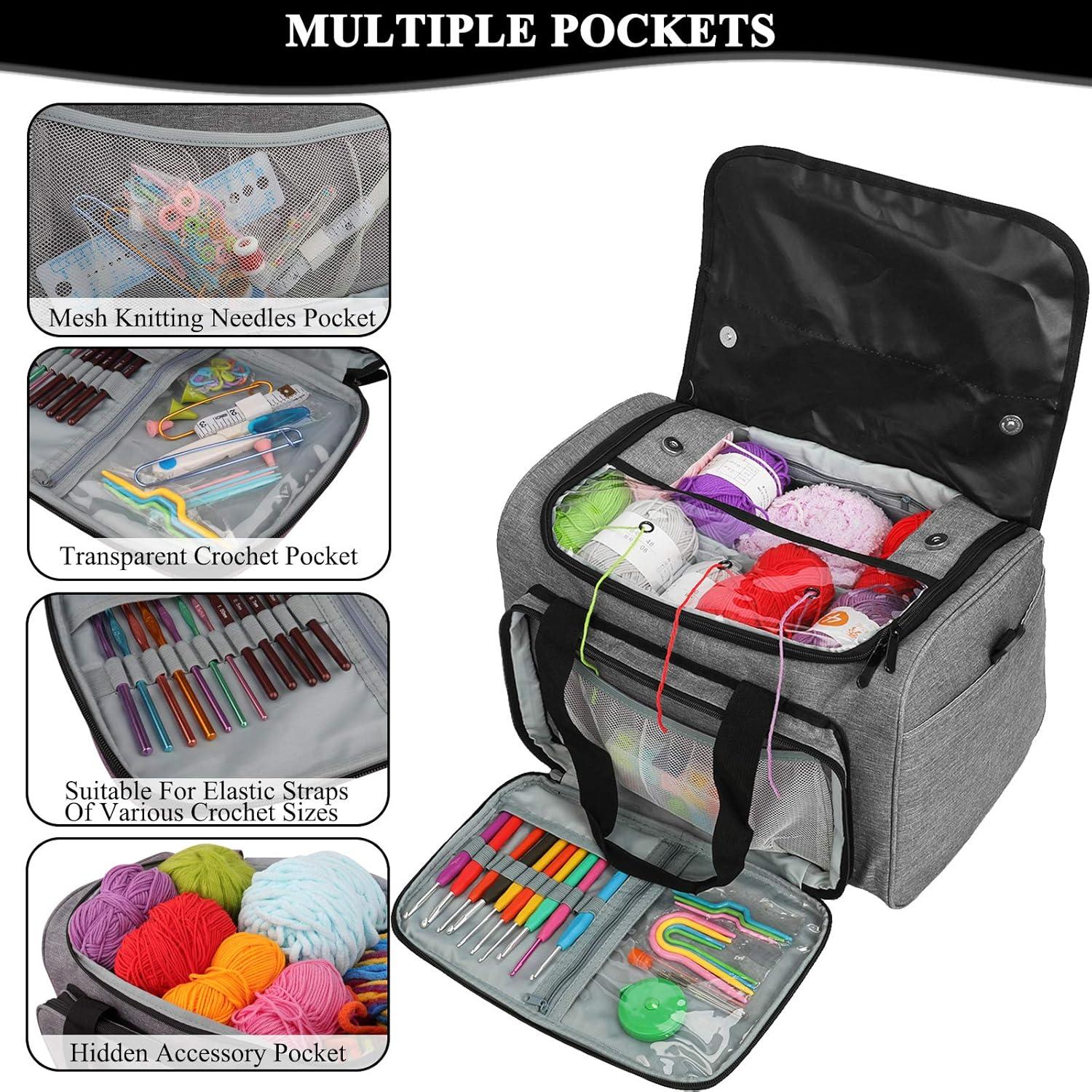Coopay Häkeltasche mit PVC-Oberseite, wasserdicht und langlebig, 38,1 x 27,9 x 25,4 cm