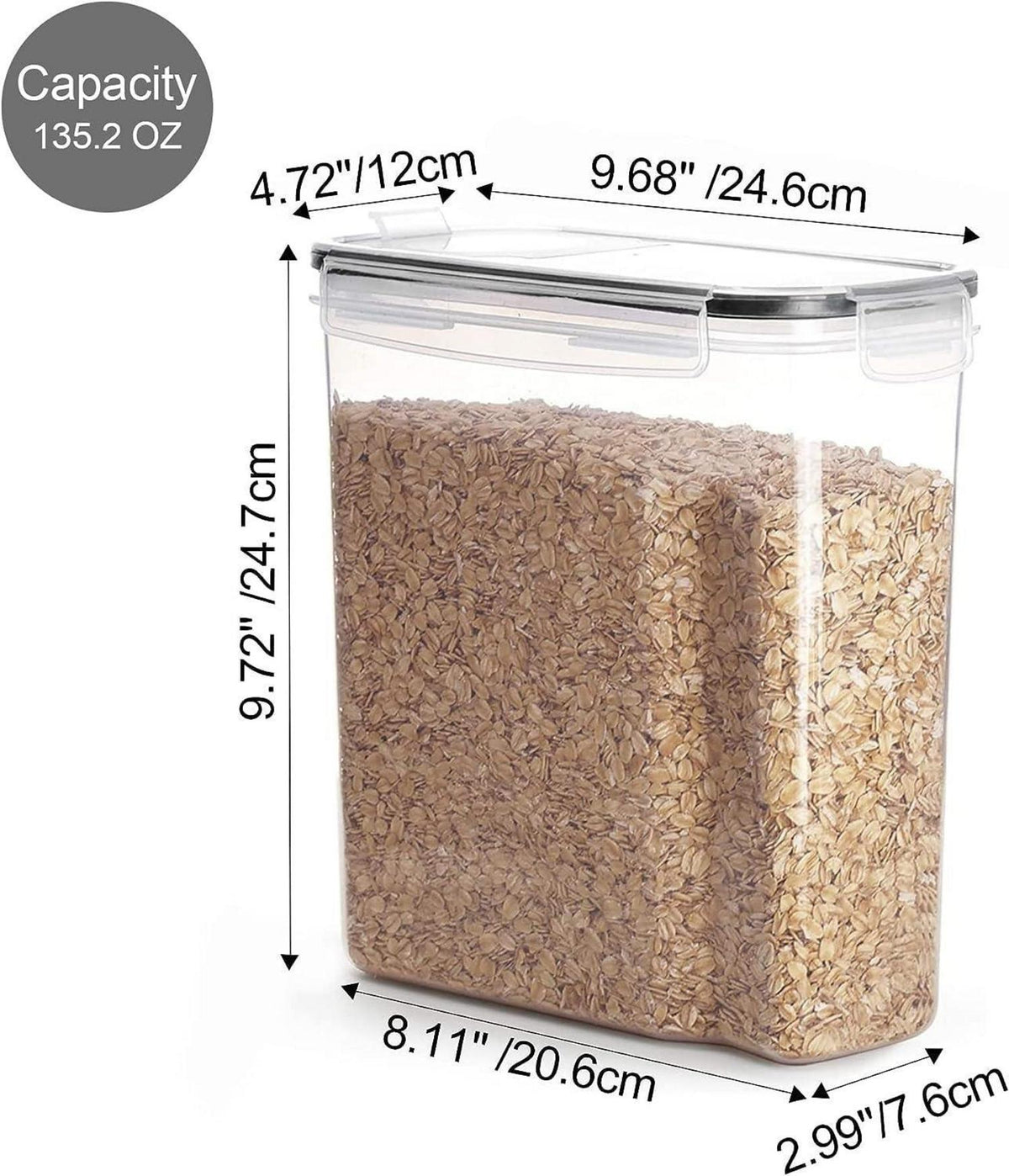 Vtopmart 4L Vorratsdosen Set, Müsli Schüttdose