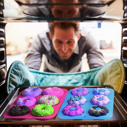 Silikon Donutformen 6 Hohlräume Backform Antihaft 260℃ Hitzebeständig