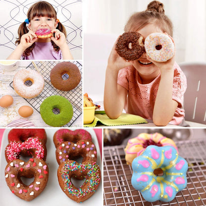 3 Stück Silikon Donut Backformen 6 Hohlräume Antihaft Hitzebeständig