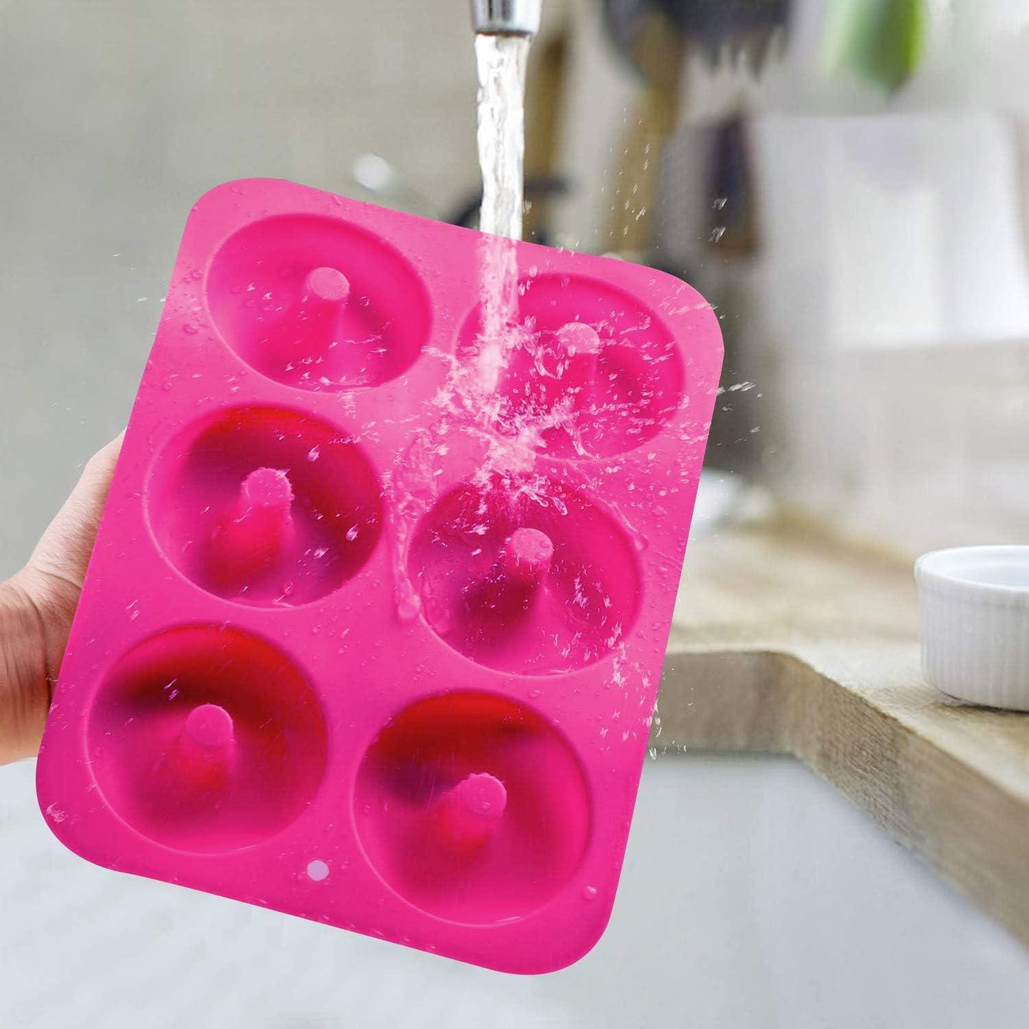 PHOGARY Silikon Donutformen Set 3 Stk. 6 Hohlräume Antihaftbackform