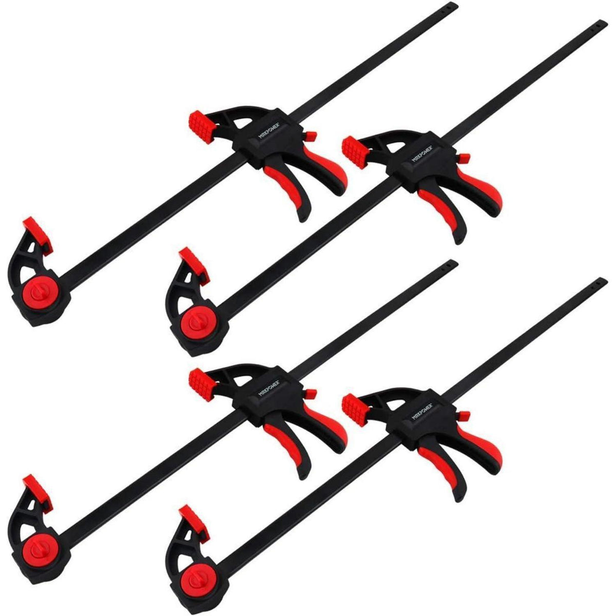 Einhandzwingen Set 600 mm 4 Stück für Holzbearbeitung