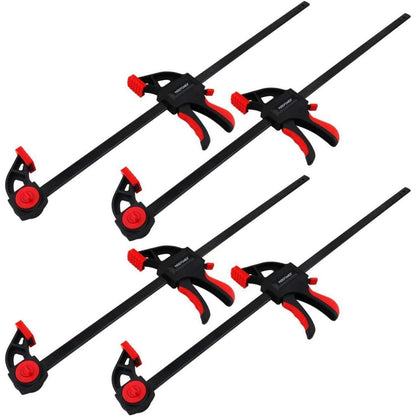 Einhandzwingen Set 600 mm 4 Stück für Holzbearbeitung