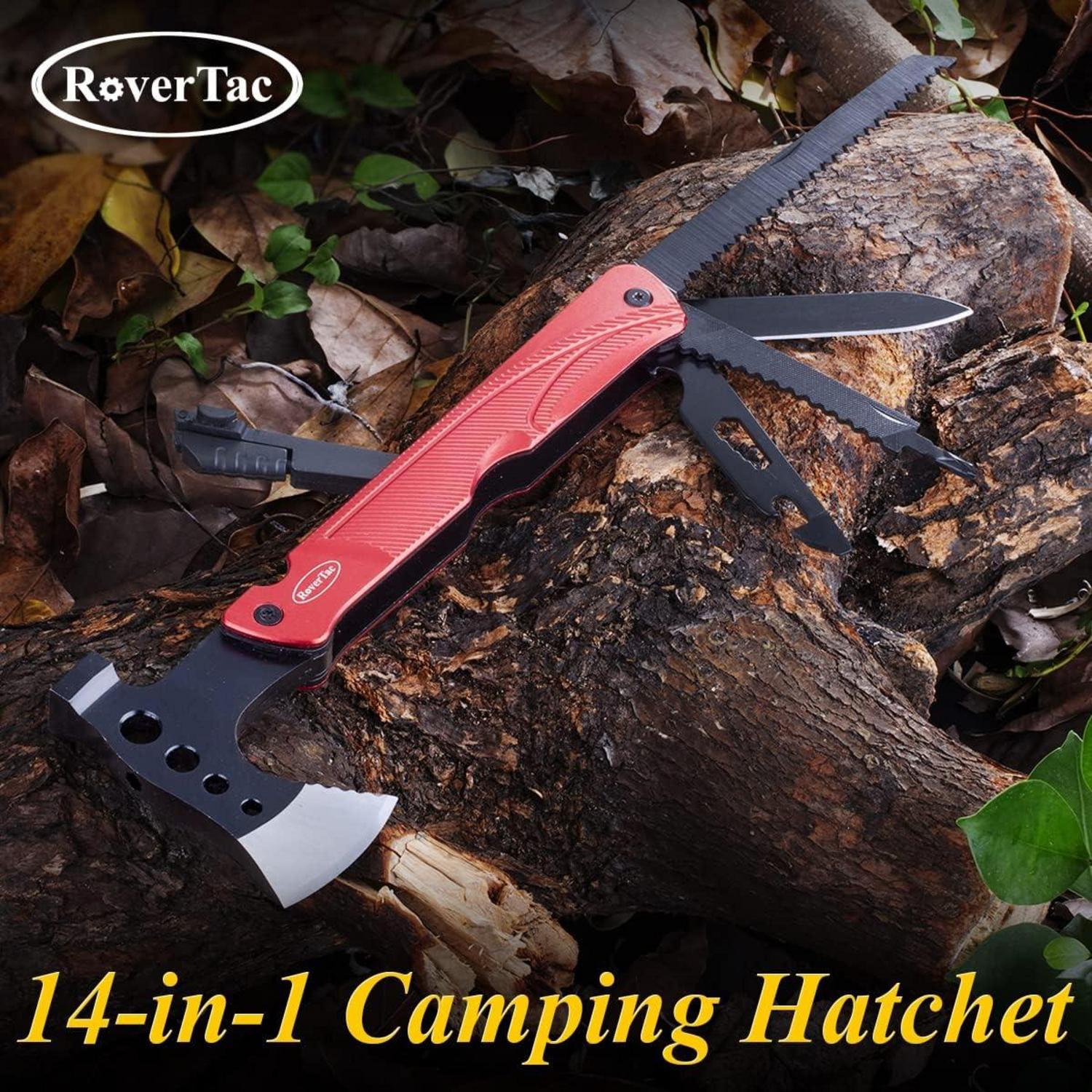 Multitool Camping Beil Geschenk Männer Papa 14 in 1 Axt Hammer Säge für Survival Wandern