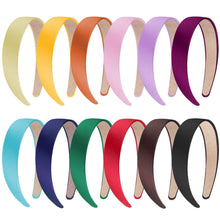 12 Stück Satin Stirnbänder Damen Mädchen Haarreifen 12 Farben